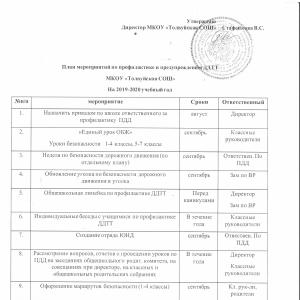 План мероприятий